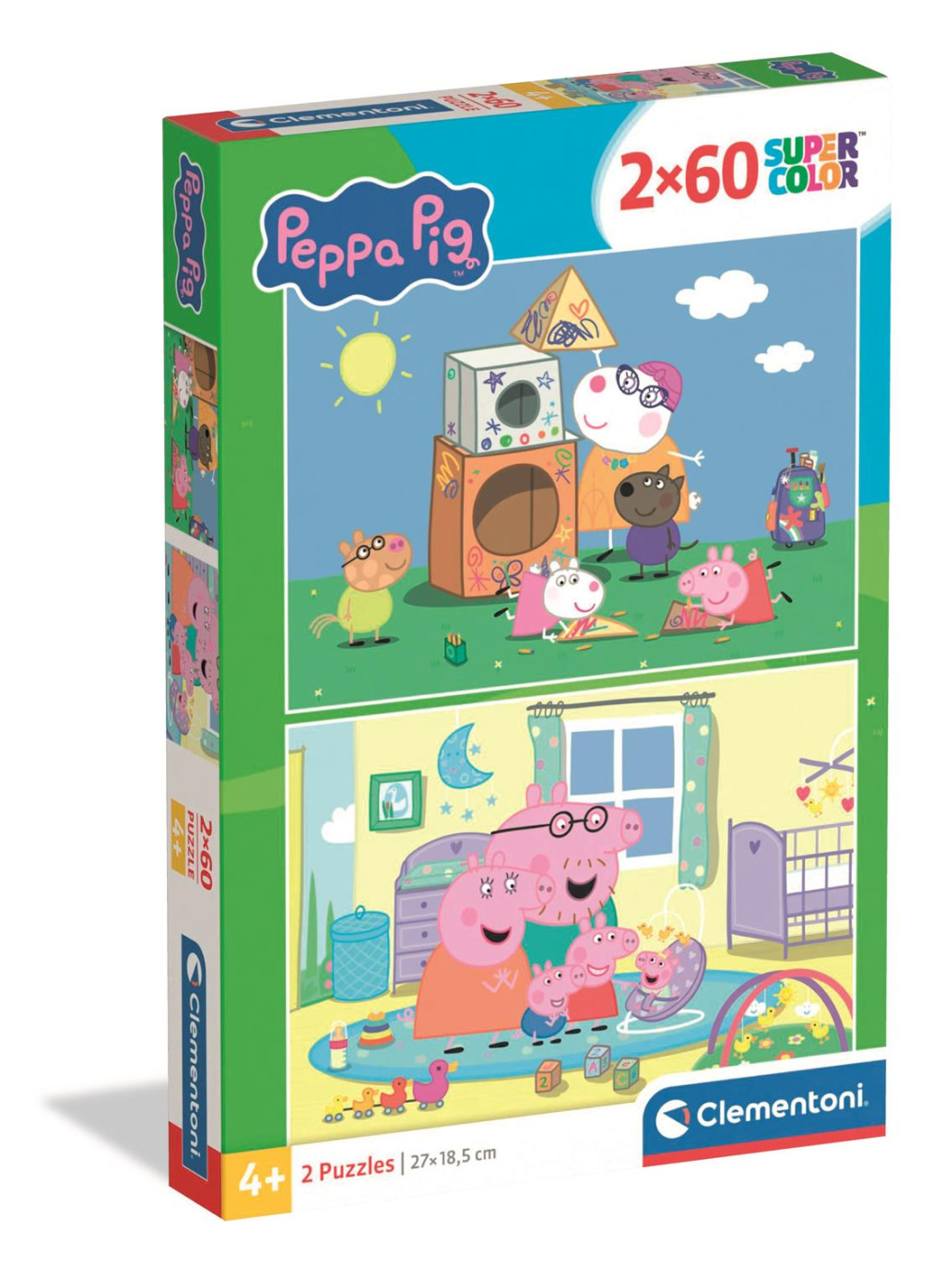 Peppa Pig Family Fun 2×60-osaline pusle Clementoni – tootepilt