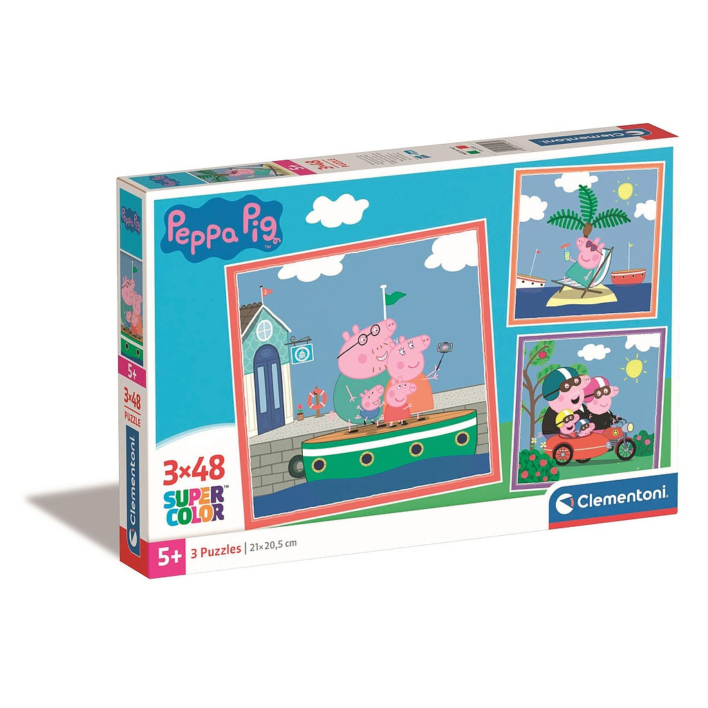 Peppa Pig Relaxing 3×48-osaline pusle Clementoni – tootepilt
