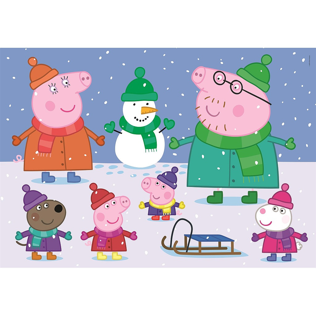 Peppa Pig Snow 104-osaline maxi pusle Clementoni – detailvaade 2