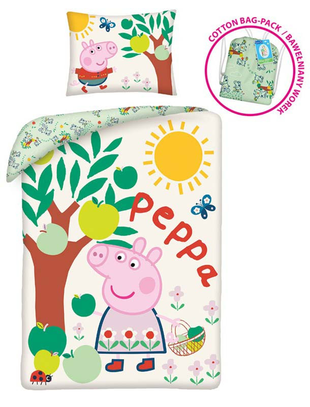 Peppa Pig Tree bedding cover 140x200cm, 70x90 cm – tootepilt