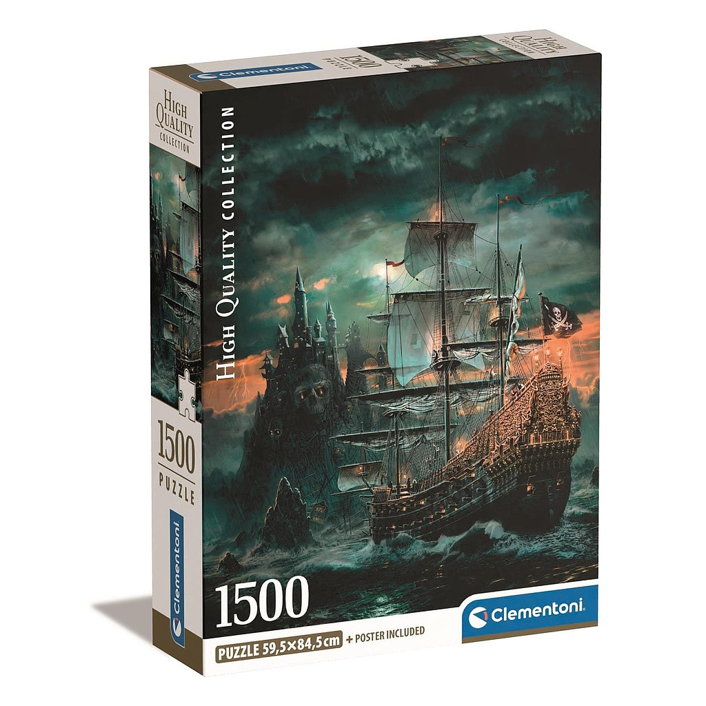 Pirate Haunted Seas ship 1500-osaline Compact pusle Clementoni – tootepilt