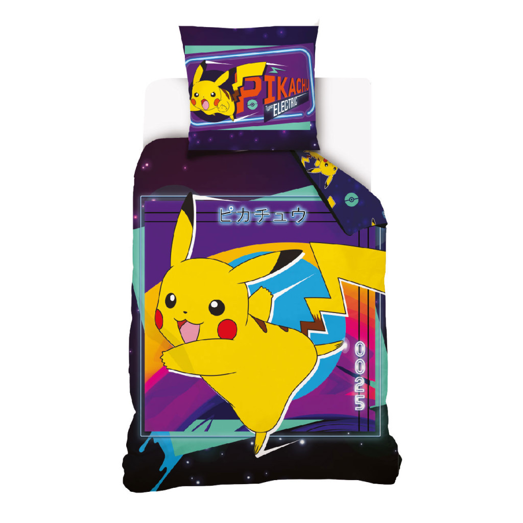 Pokémon Electric voodipesukomplekt 140x200cm, 70x90 cm – tootepilt
