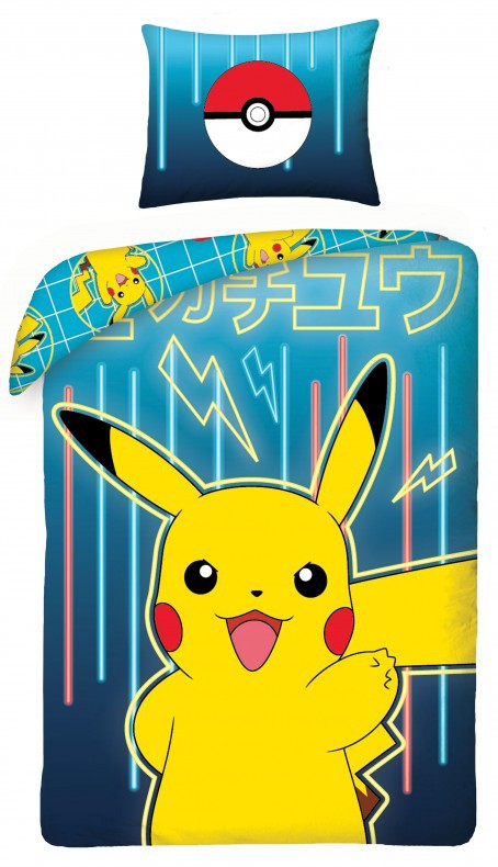 Pokémon Neon voodipesukomplekt 140×200cm, 70×90 cm – tootepilt