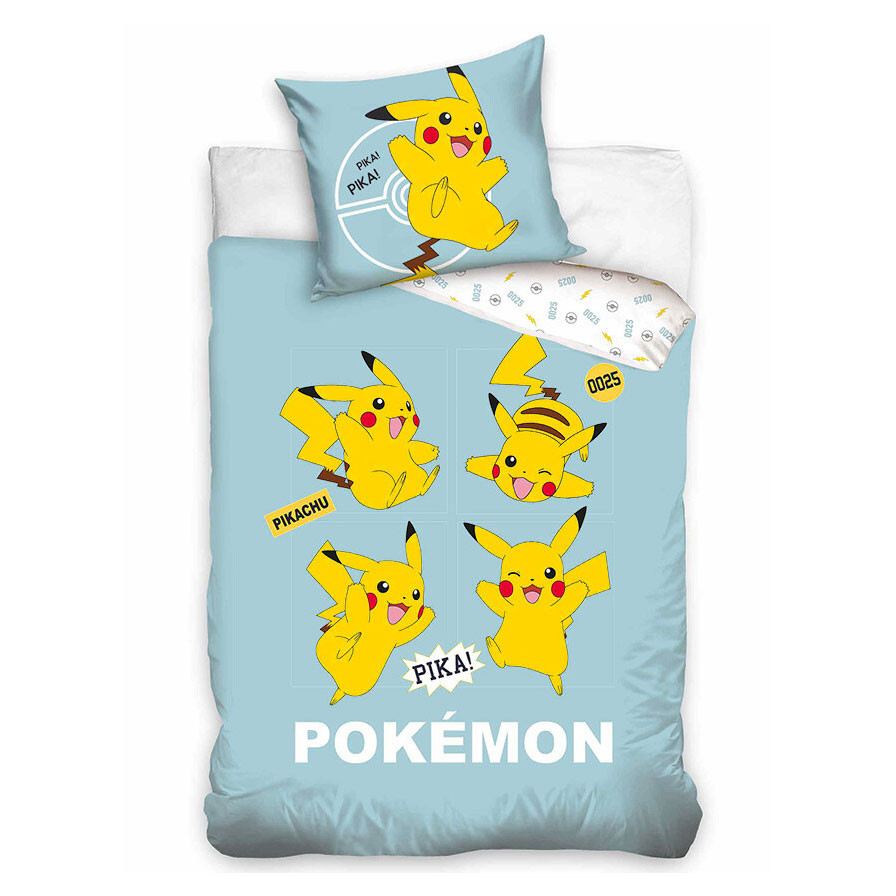 Pokémon Pika voodipesukomplekt 140x200cm, 70x90 cm – tootepilt