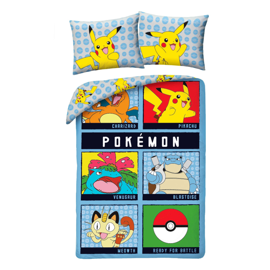 Pokémon Ready for Battle bedding cover 140x200cm, 70x90 cm – tootepilt