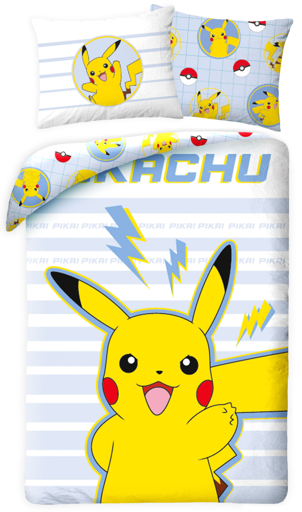 Pokémon Thunderbolt voodipesukomplekt 140x200cm, 70x90 cm – tootepilt