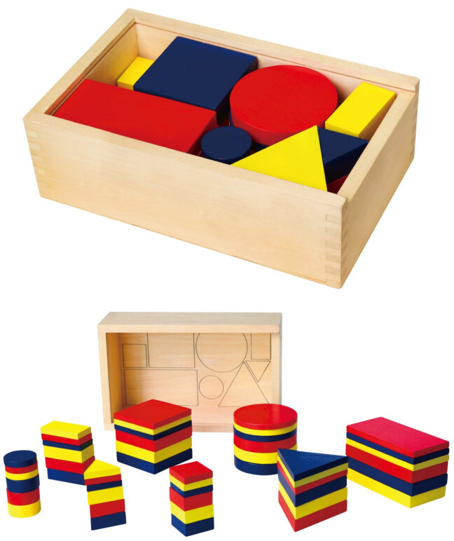 dienes klotsid geomeetrilised kujundid – Puidust Dienes klotsid geomeetrilised kujundid Viga mänguasjad Montessori