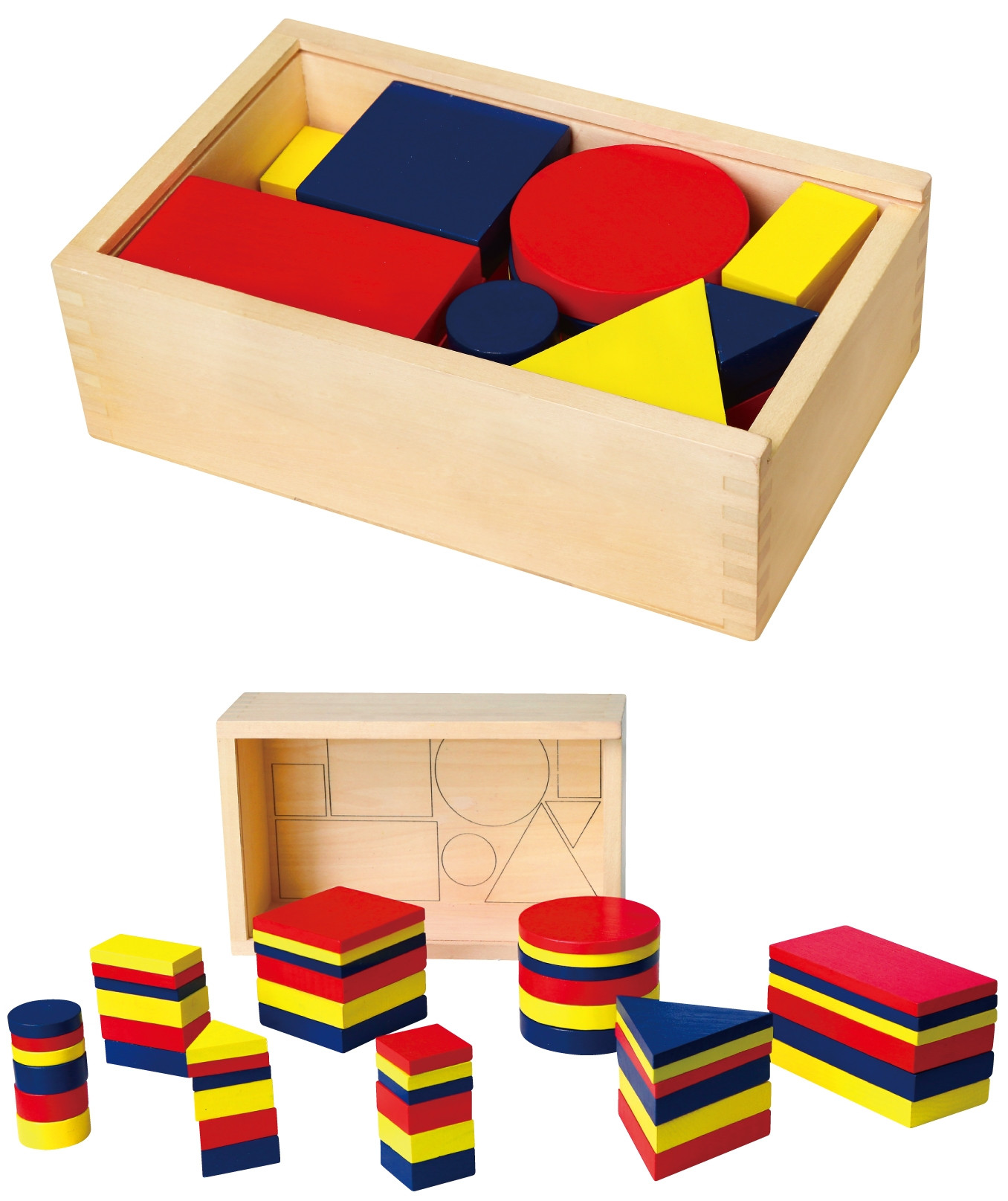 dienes klotsid geomeetrilised kujundid – Puidust Dienes klotsid geomeetrilised kujundid Viga mänguasjad Montessori