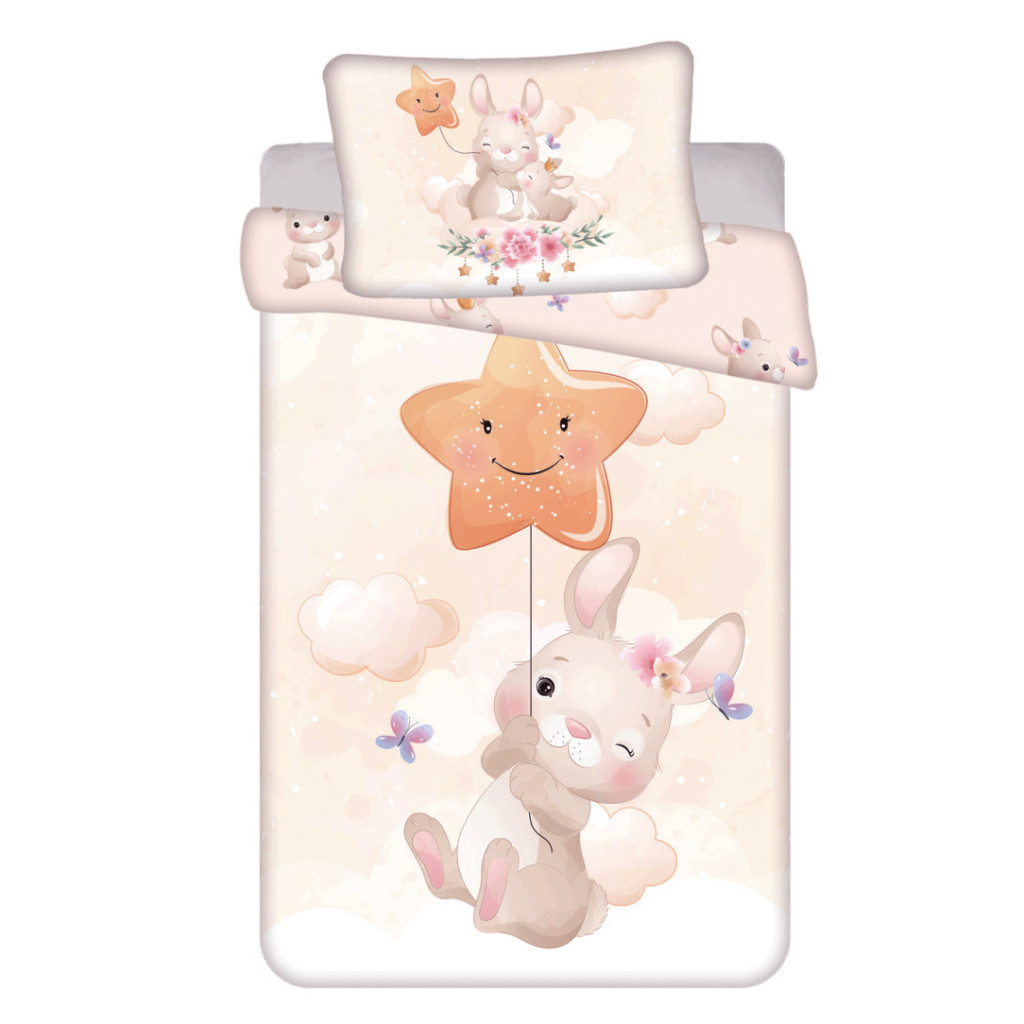 Rabbit Star children's kindergarten voodipesukomplekt 100x135 cm, 40x60 cm – tootepilt