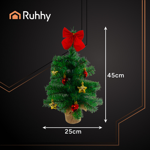 RUHHY 45 cm kunstkuusk väikese ruumi jõulukaunistuseks.