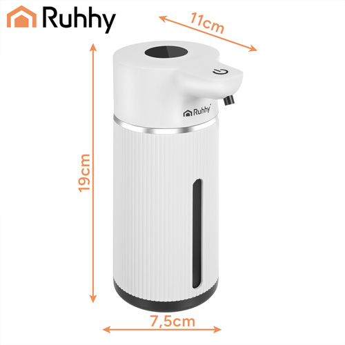 Ruhhy automaatne puutevaba seebidosaator, 420 ml, LED-ekraan ja USB-C