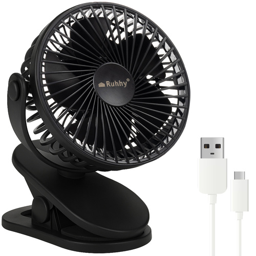 Ruhhy juhtmevaba ventilaator 25567, must