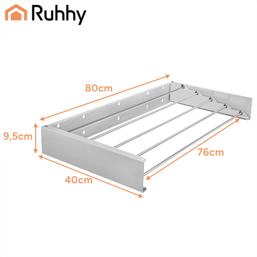 Ruhhy kokkupandav seinale kinnitatav pesukuivatusrest, 80 cm, kuni 20 kg