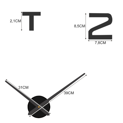 Ruhhy must iseliimuv 3D-seinakell, vaikne, reguleeritav läbimõõt 60–130 cm