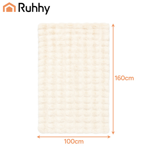 Ruhhy pehme valge pleed, 160 × 100 cm