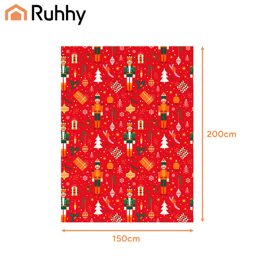 RUHHY suur jõulumustriga pleed 150 × 200 cm sobib katteks ja voodikaunistuseks.