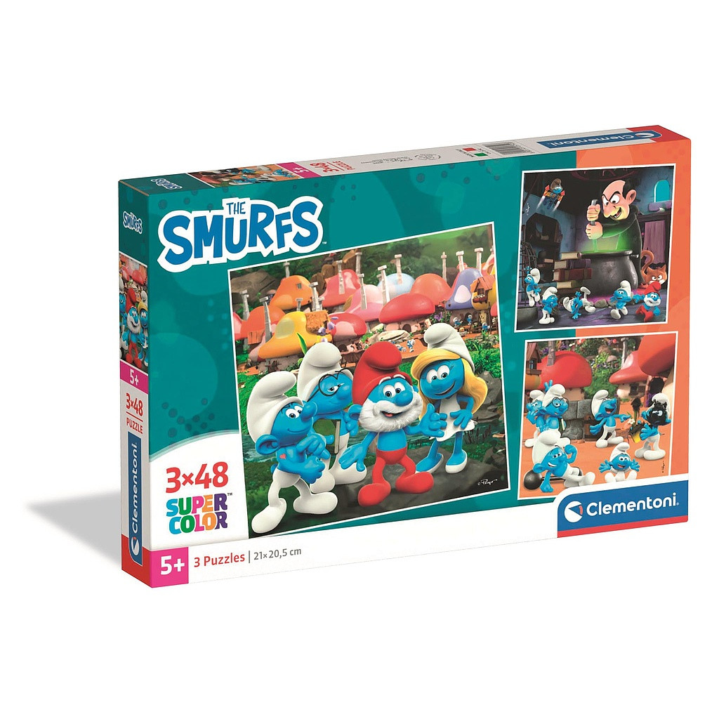 Smurfs 3×48-osaline pusle Clementoni – tootepilt