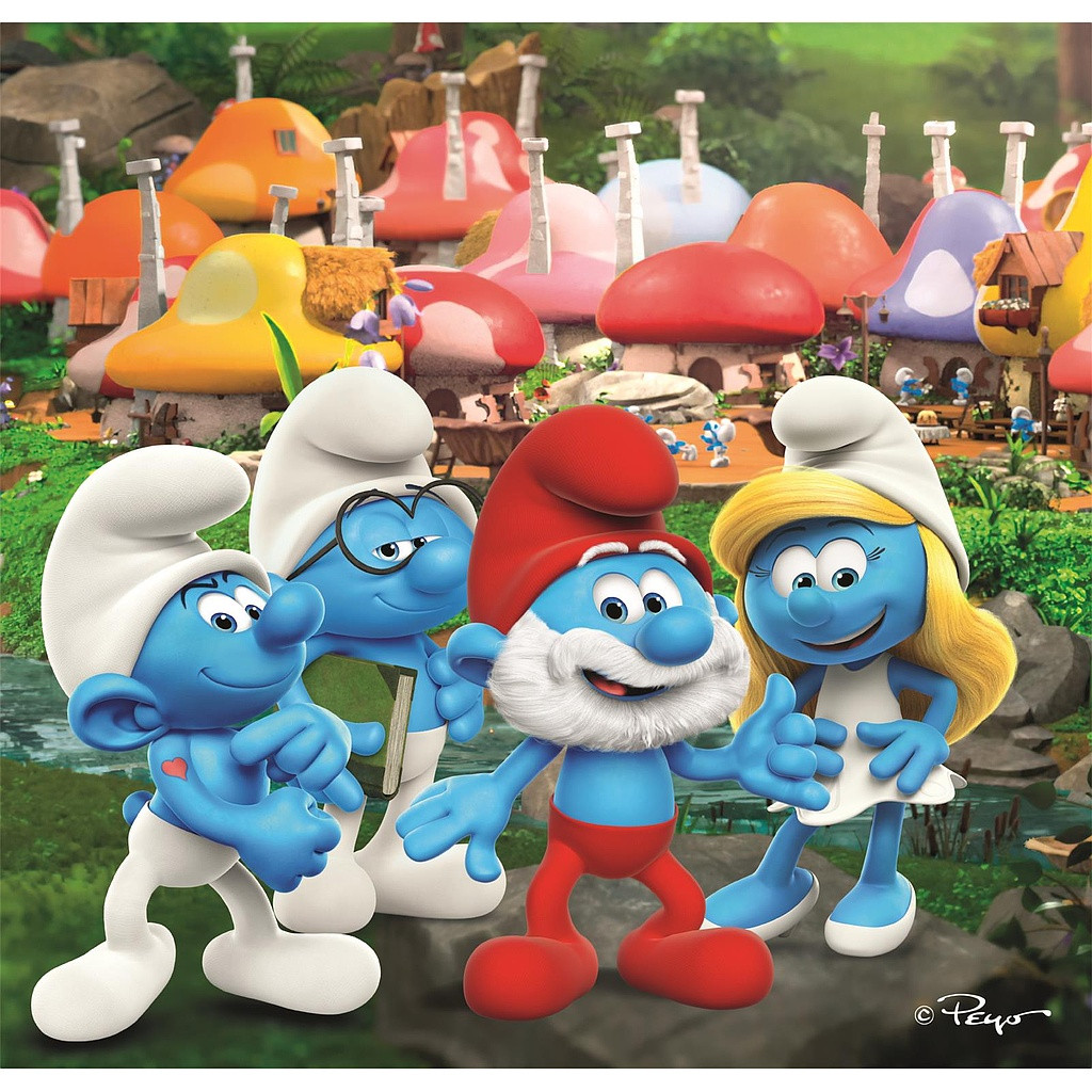 Smurfs 3×48-osaline pusle Clementoni – detailvaade 2