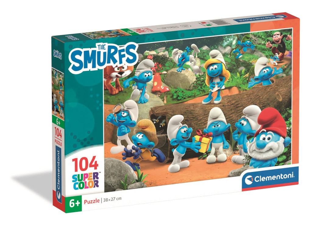 Smurfs Forest 104-osaline Clementoni pusle – tootepilt