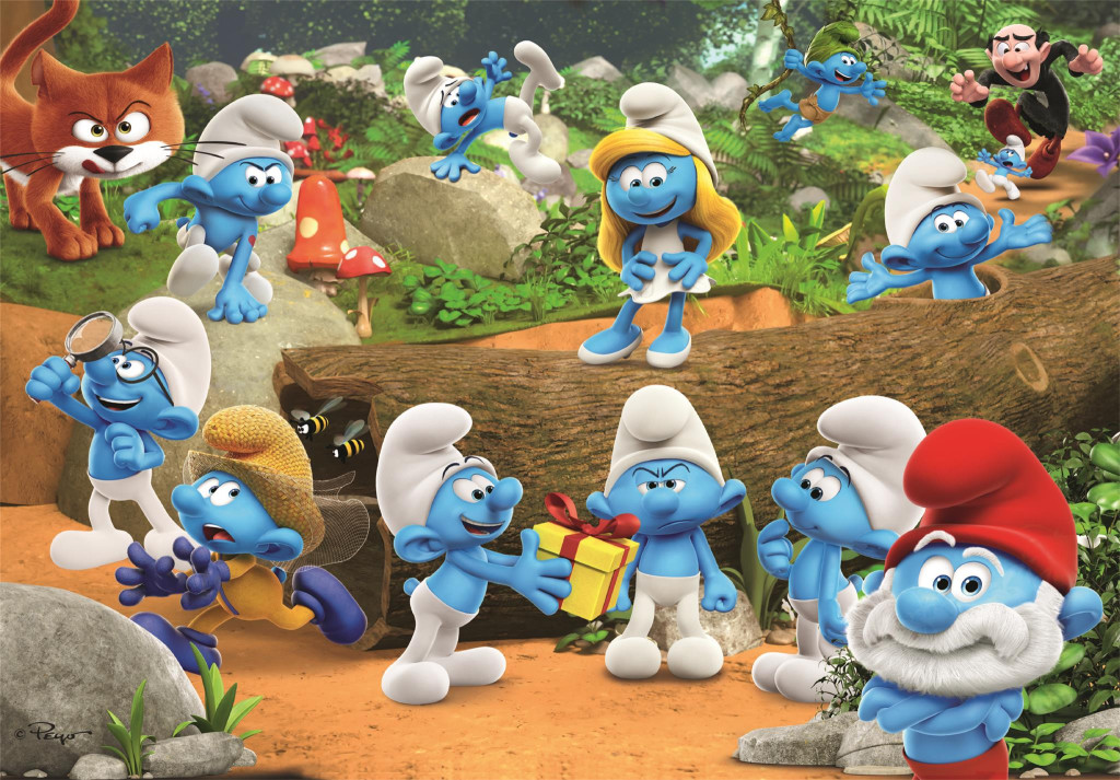 Smurfs Forest 104-osaline Clementoni pusle – detailvaade 2