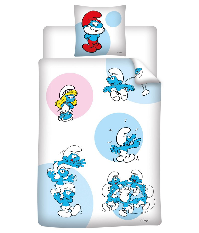 Smurfs Fun voodipesukomplekt 140x200cm, 63x63 cm – tootepilt