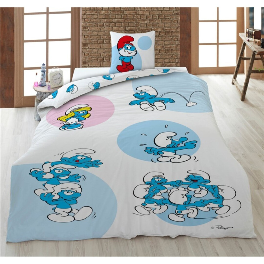 Smurfs Fun voodipesukomplekt 140x200cm, 63x63 cm – detailvaade 2
