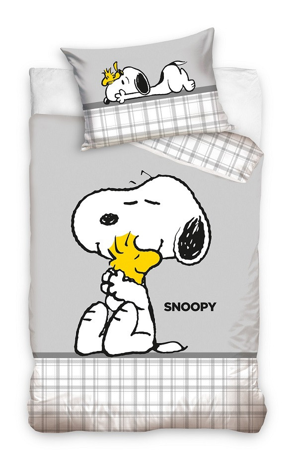 Snoopy & Woodstock children's voodipesukomplekt 100x135 cm, 40x60 cm – tootepilt