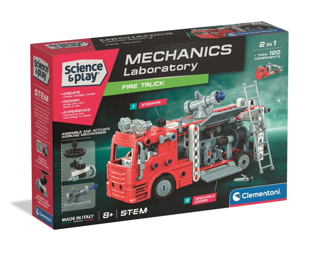 Sõidukimehaanika Fire Truck 2-in-1 konstruktor Clementoni – tootepilt