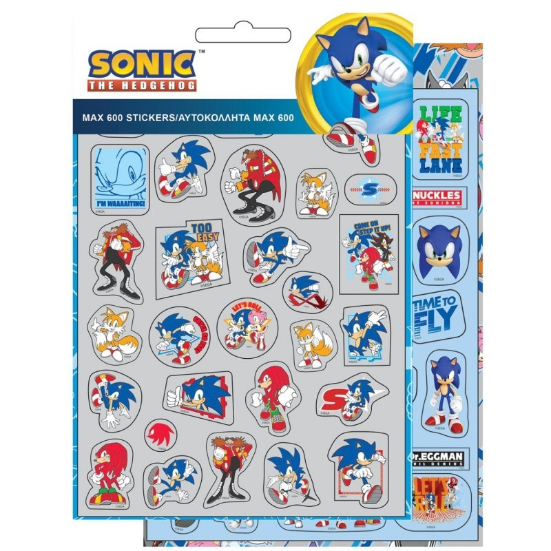 Sonic the Hedgehog 600-osaline kleepsukomplekt – tootepilt