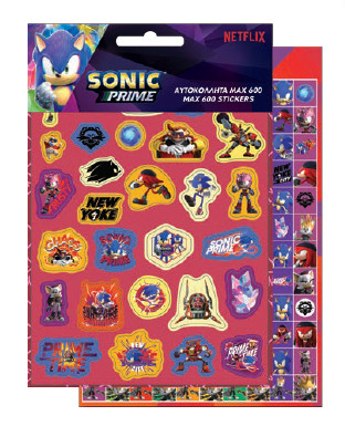 Sonic the Hedgehog Chaos 600-osaline kleepsukomplekt – tootepilt