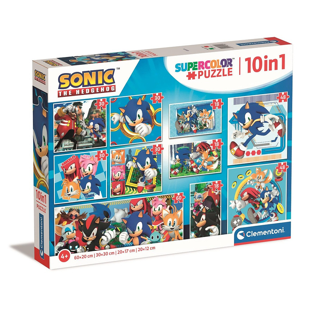 Sonic the Hedgehog Heroes Rivals 10-in-1 puslekomplekt Clementoni – tootepilt
