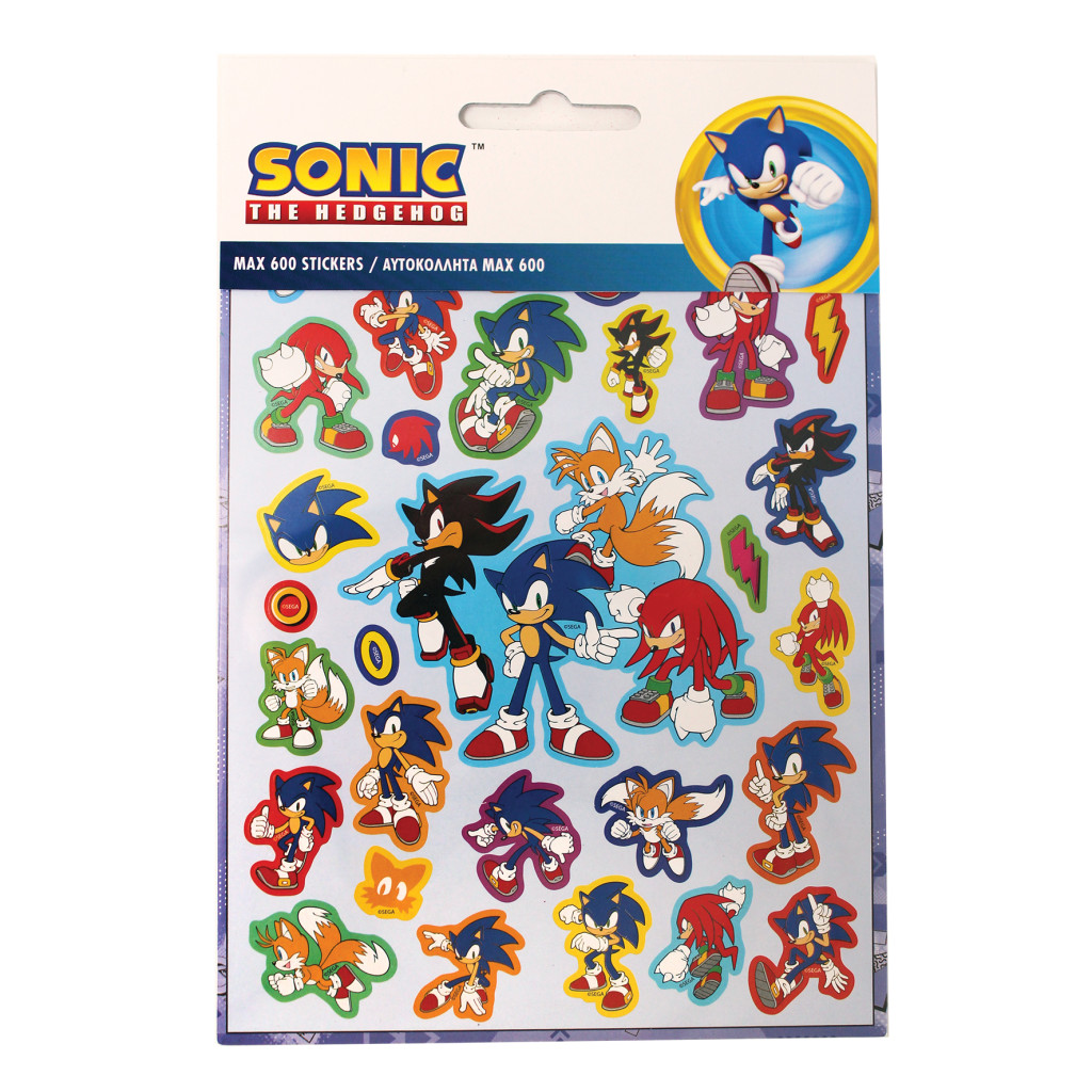Sonic the Hedgehog Squad 600-osaline kleepsukomplekt – tootepilt