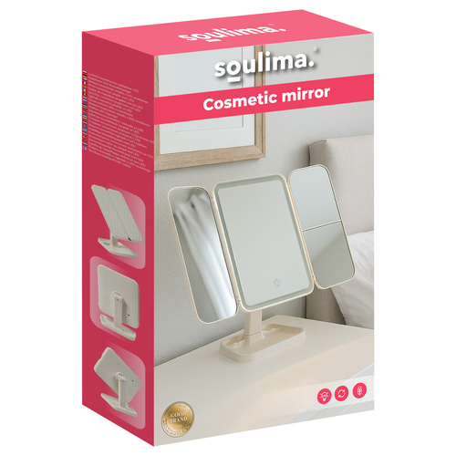 Soulima kokkupandav LED-meigipeegel 26952
