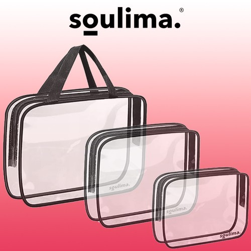 Soulima läbipaistev kosmeetikakott 21448, 3-ühes