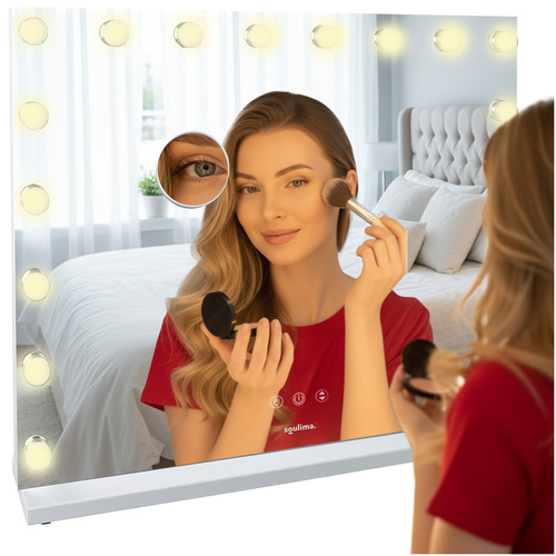 Soulima LED-meigipeegel Hollywoodi stiilis valgustusega.