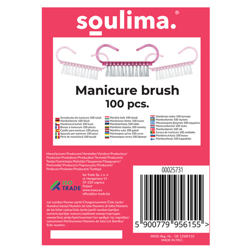 Soulima maniküüriharjad 25731, 100 tk