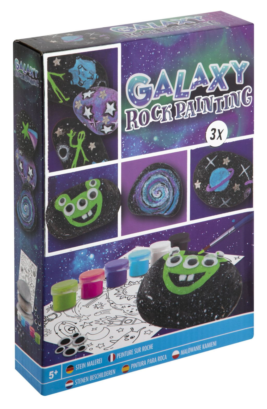 Space Galaxy Colorful Pebble maalimiskomplekt with Stickers – tootepilt