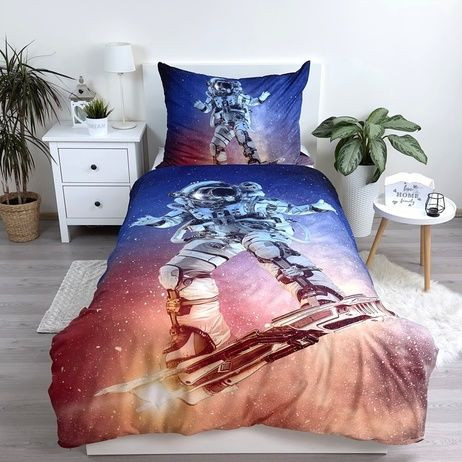Space Surf ship voodipesukomplekt 140×200cm, 70x90 cm mikrokiud – detailvaade 2