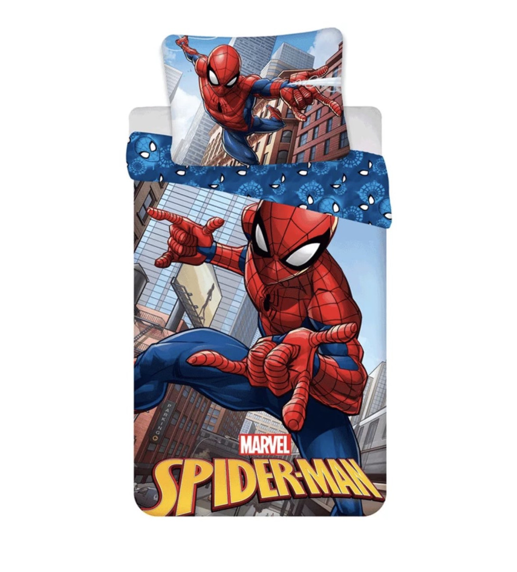 Spiderman Blue children's voodipesukomplekt 100x135 cm, 40x60 cm – tootepilt