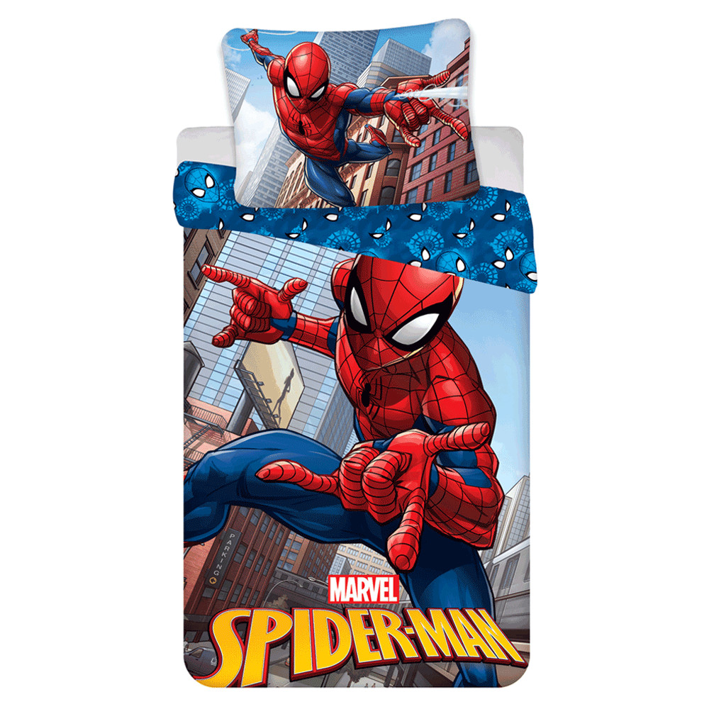 Spiderman City Glider voodipesukomplekt 140x200cm, 70x90 cm – tootepilt