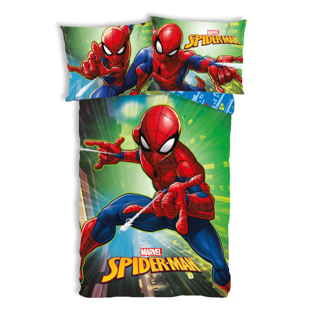 Spiderman City Lights children's bedding cover 100x135 cm, 40x60 cm – tootepilt