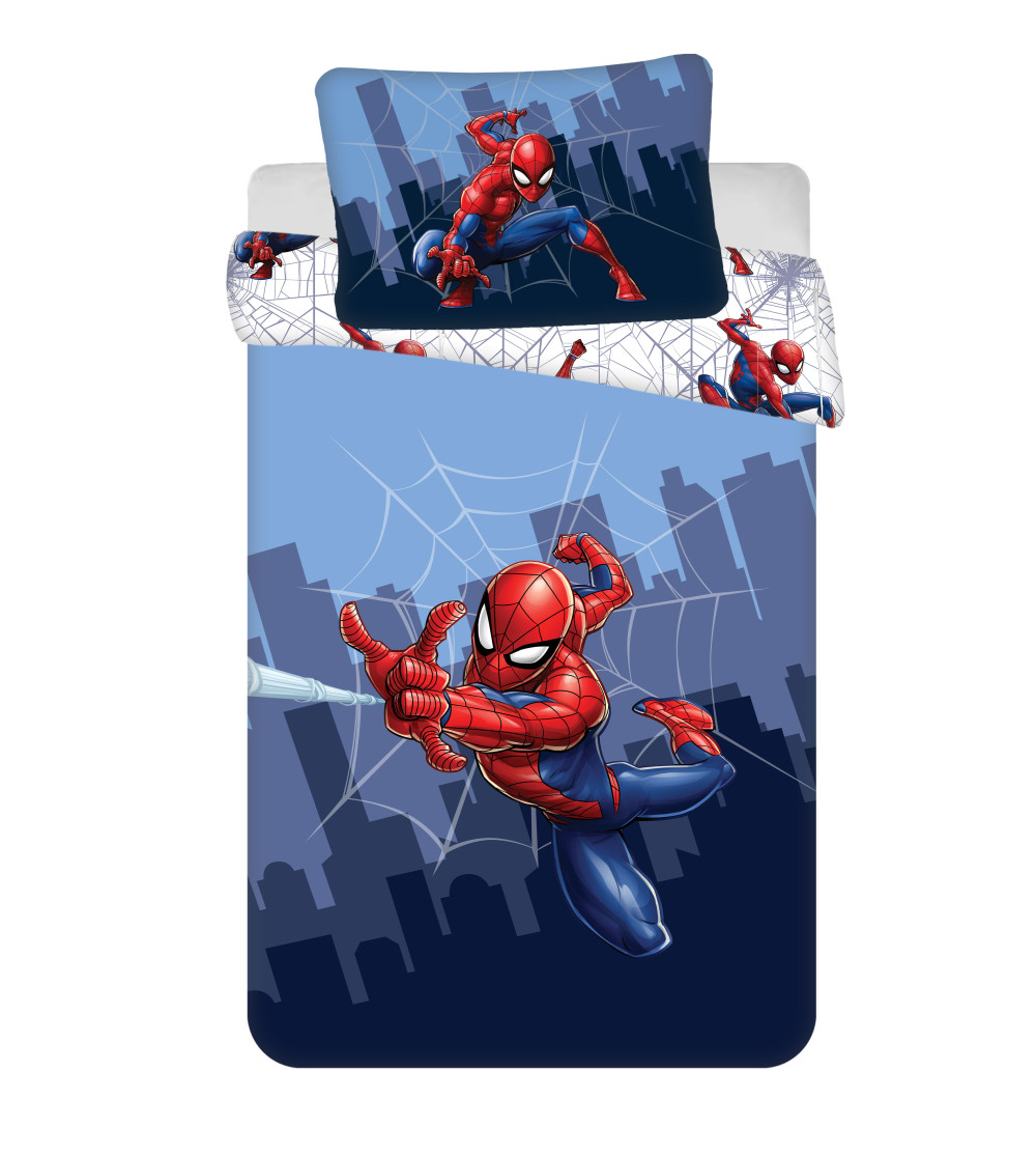 Spiderman City Swinger children's voodipesukomplekt 100x135 cm, 40x60 cm – tootepilt
