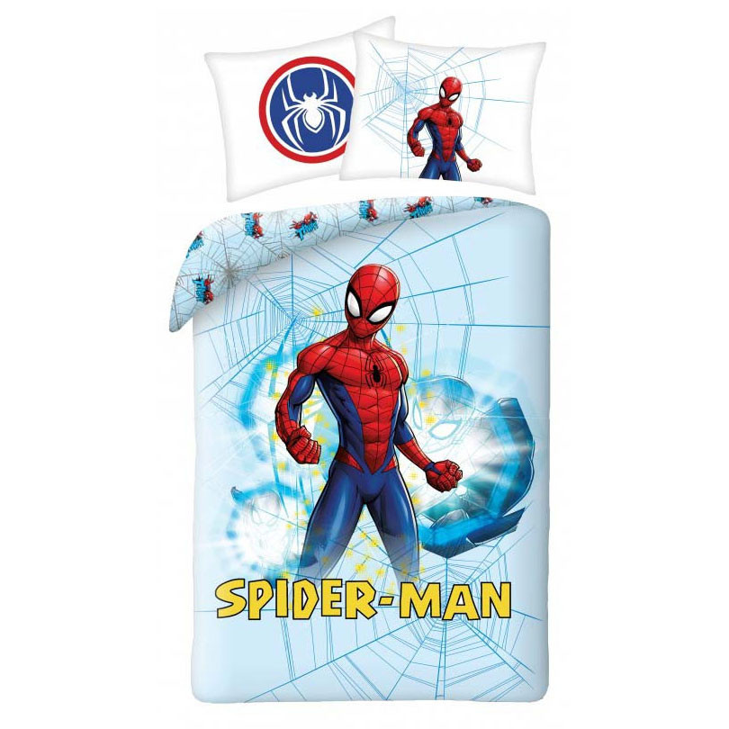 Spiderman Light Blue bedding cover 140x200cm, 70x90 cm – detailvaade 2