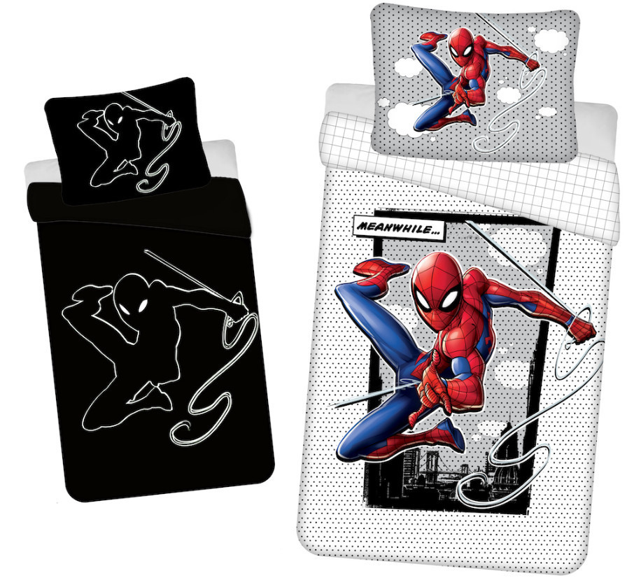 Spiderman Meanwhile Glow-in-the-dark voodipesukomplekt 140x200cm, 70x90 cm – tootepilt
