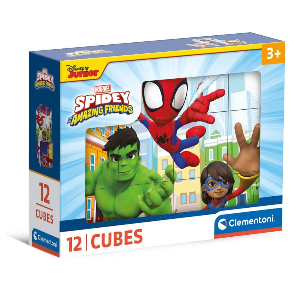 Spiderman Spidey 12-osaline story cube set by Clementoni – tootepilt