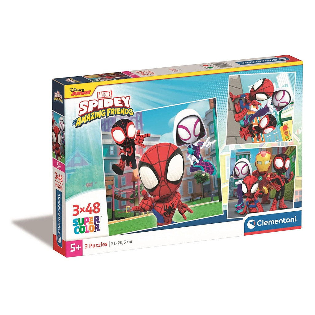 Spiderman Spidey 3×48-osaline pusle Clementoni – tootepilt