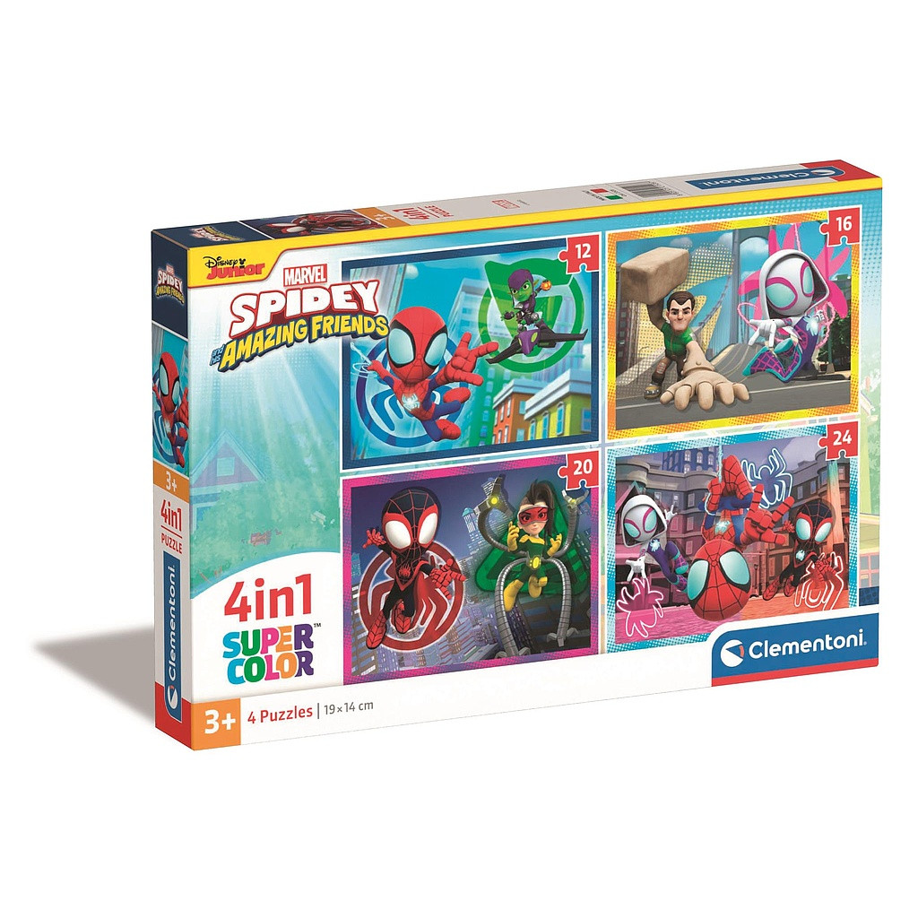 Spiderman Spidey 4-in-1 puslekomplekt Clementoni – tootepilt