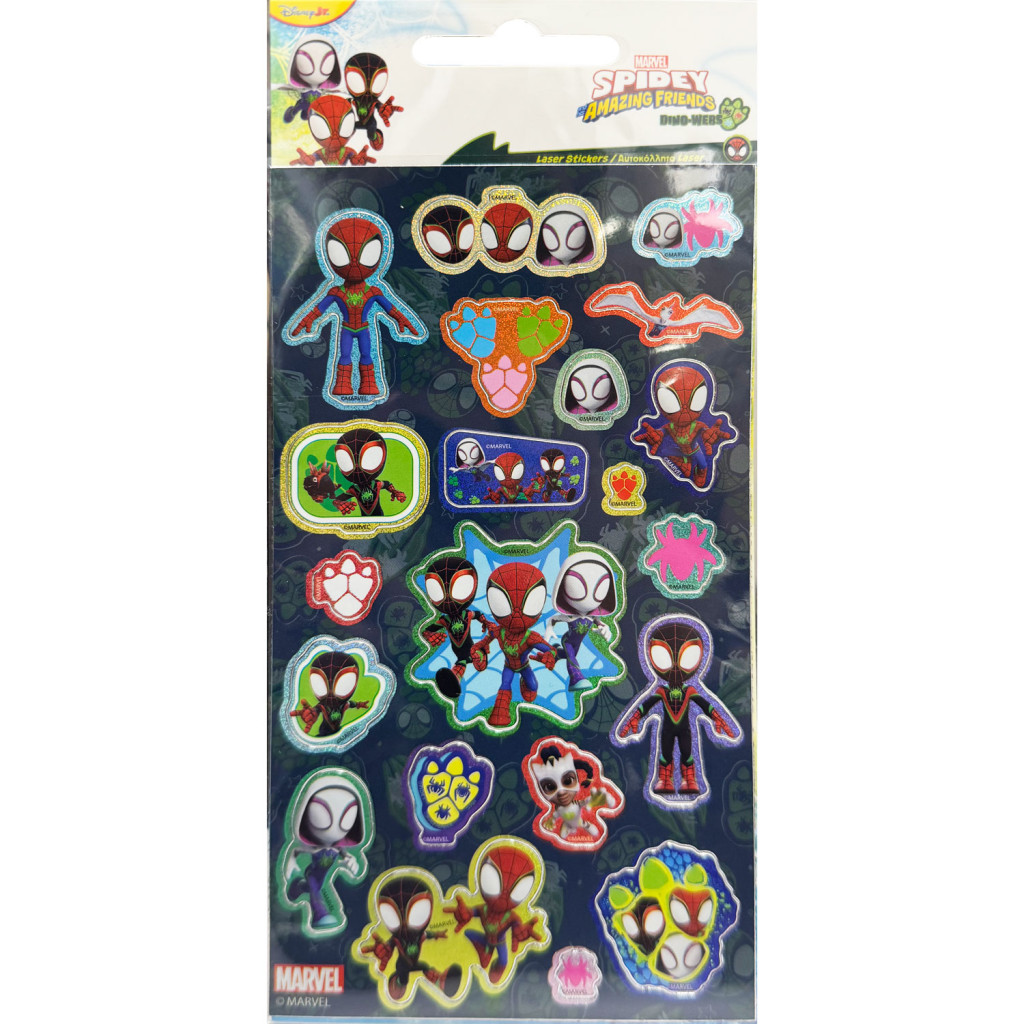 Spiderman Spidey Dino hologram kleepsukomplekt – tootepilt