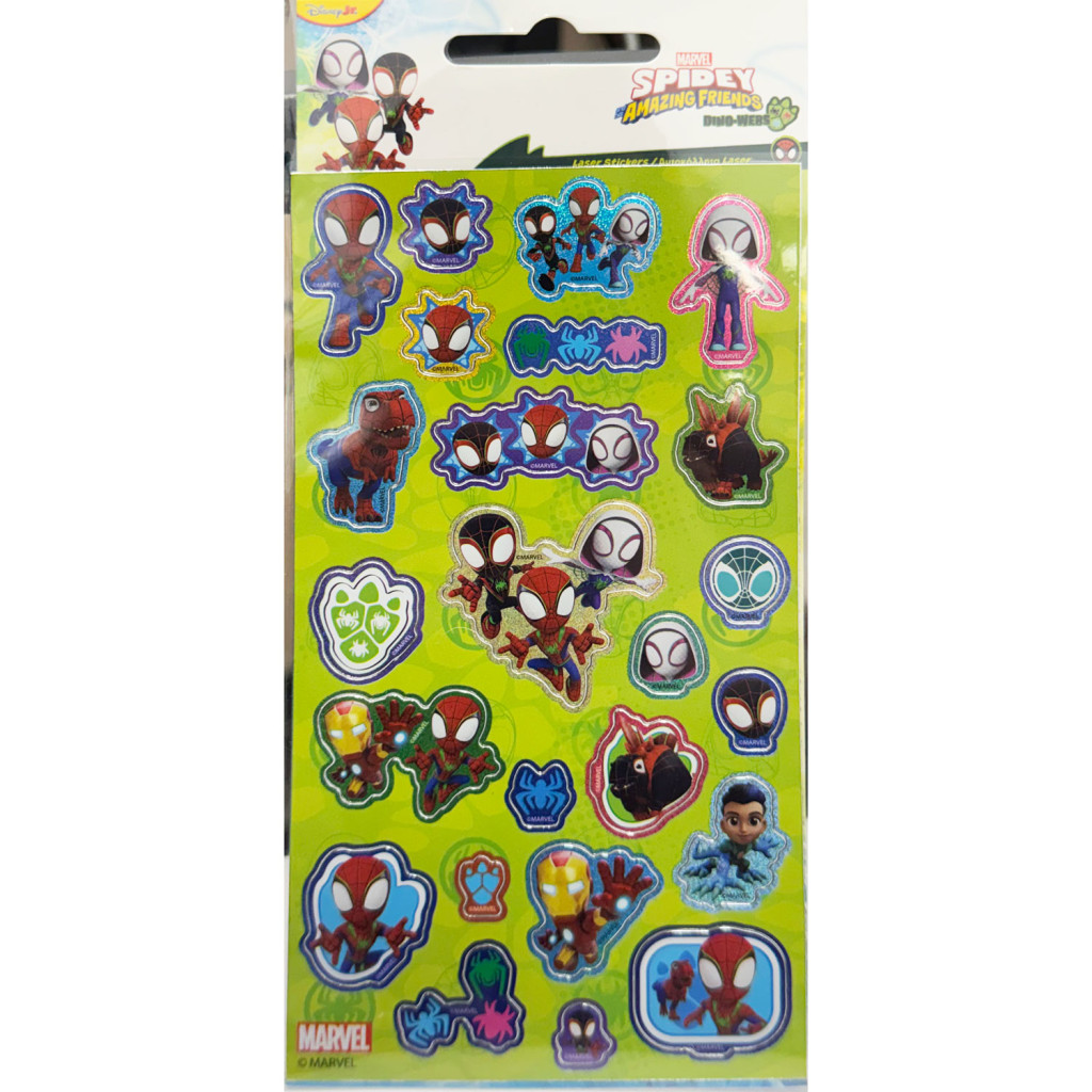 Spiderman Spidey Dino Webs holographic kleepsukomplekt – tootepilt