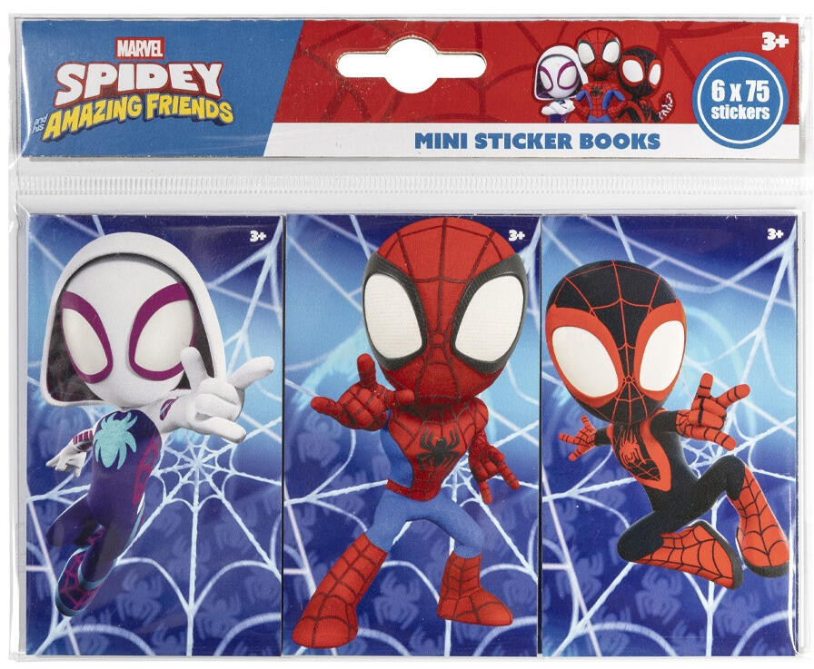 Spiderman Spidey Friends mini-kleepsukomplekt 6-osaline – tootepilt